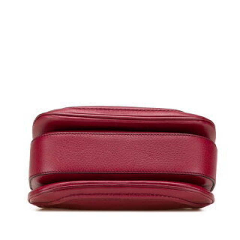 Gucci Bamboo Shoulder Bag Red Bordeaux Leather - Picture 3 of 8